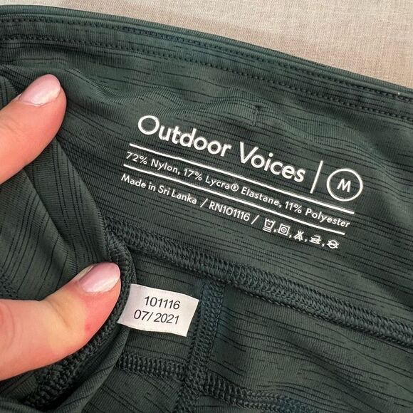 Outdoor voices 2pc set move free sports bra tech sweat core 7/8 legging medium - Picture 13 of 14